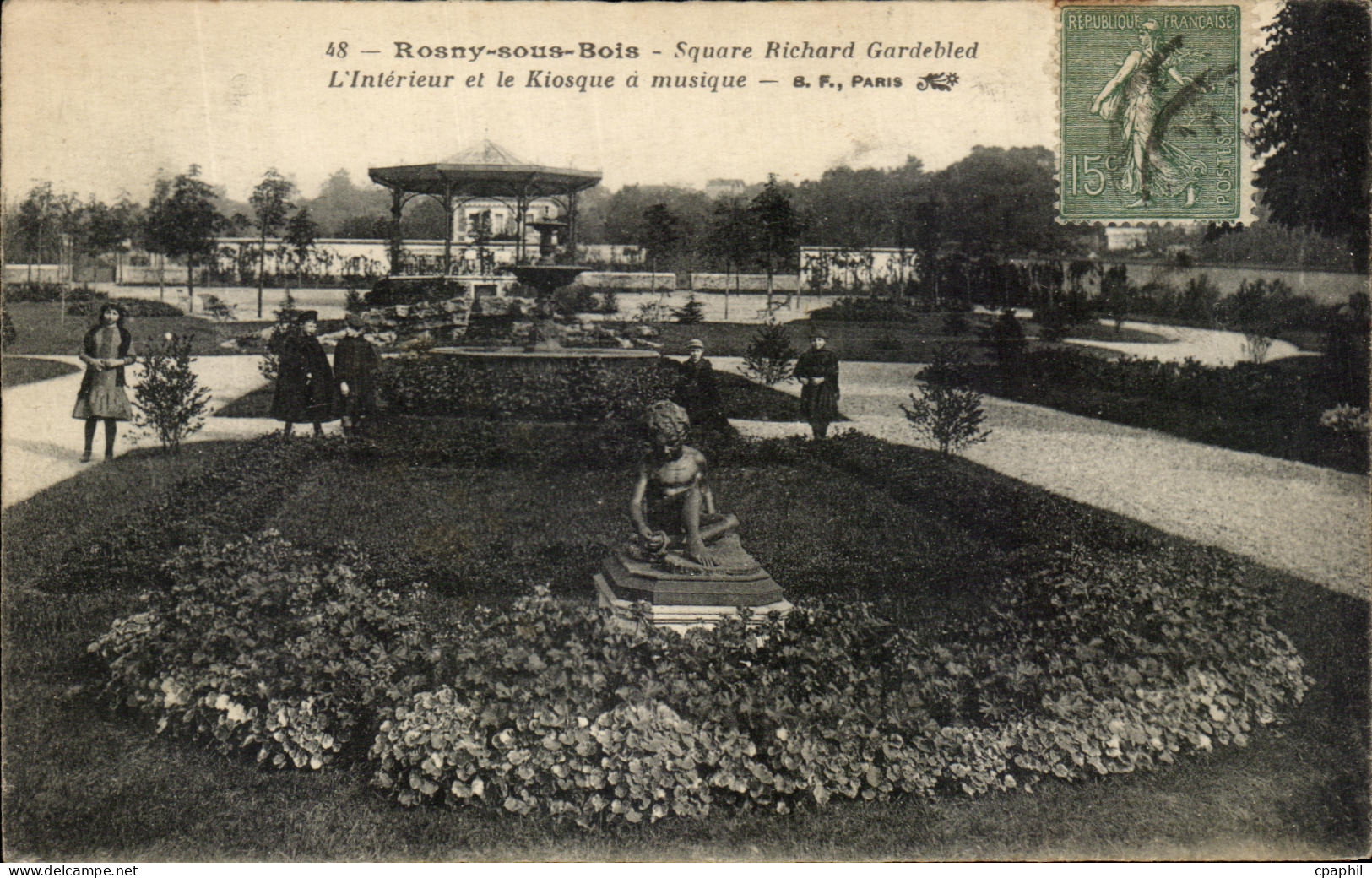 CPA Rosny Sous Bois Square Richard Gardebled L interieur et le kiosque a musique