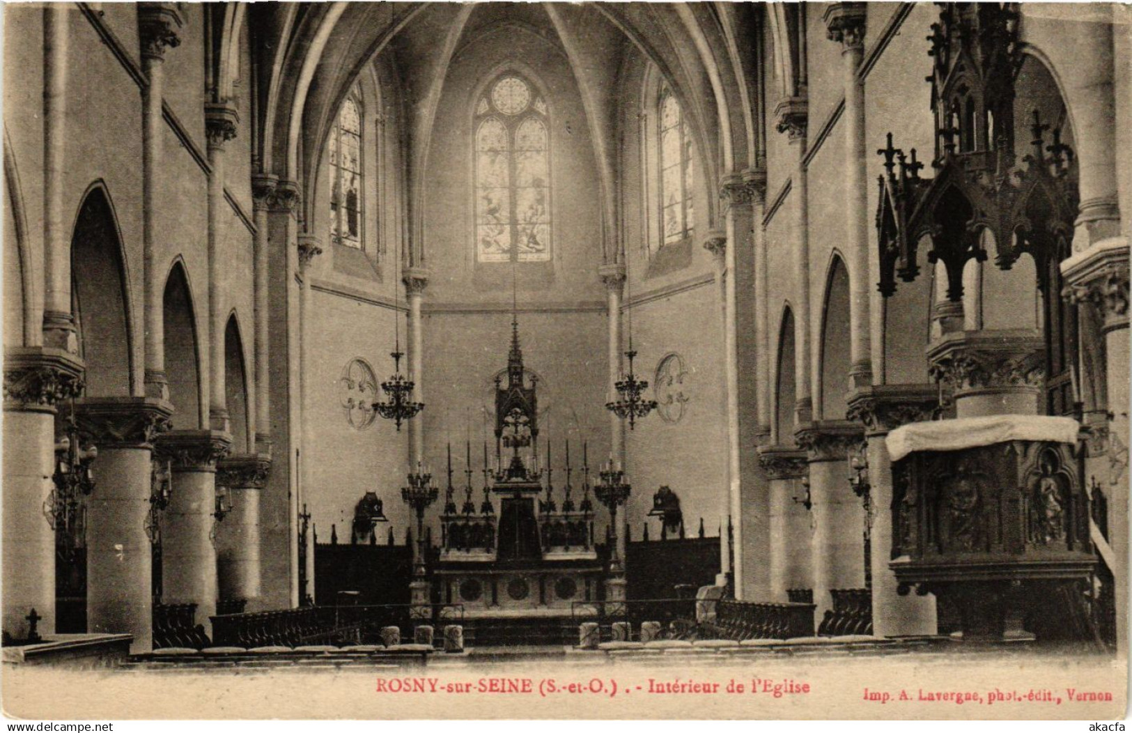 CPA ROSNY-sur-SEINE - Intérieur de l'Église (359227)