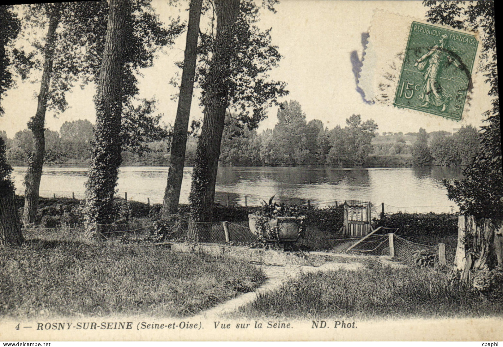 CPA Rosny sur Seine (Seine et Oise) Vue sur la Seine