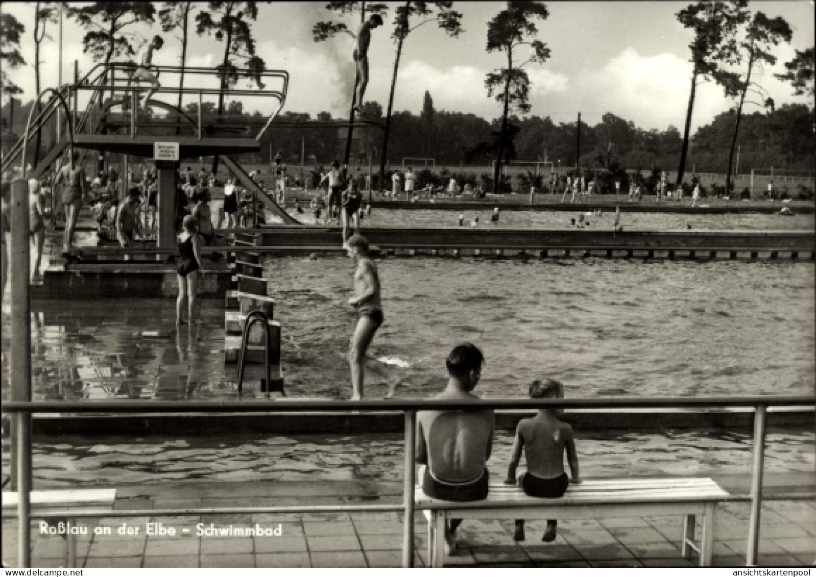 CPA Roßlau an der Elbe Saxe Anhalt, Schwimmbad