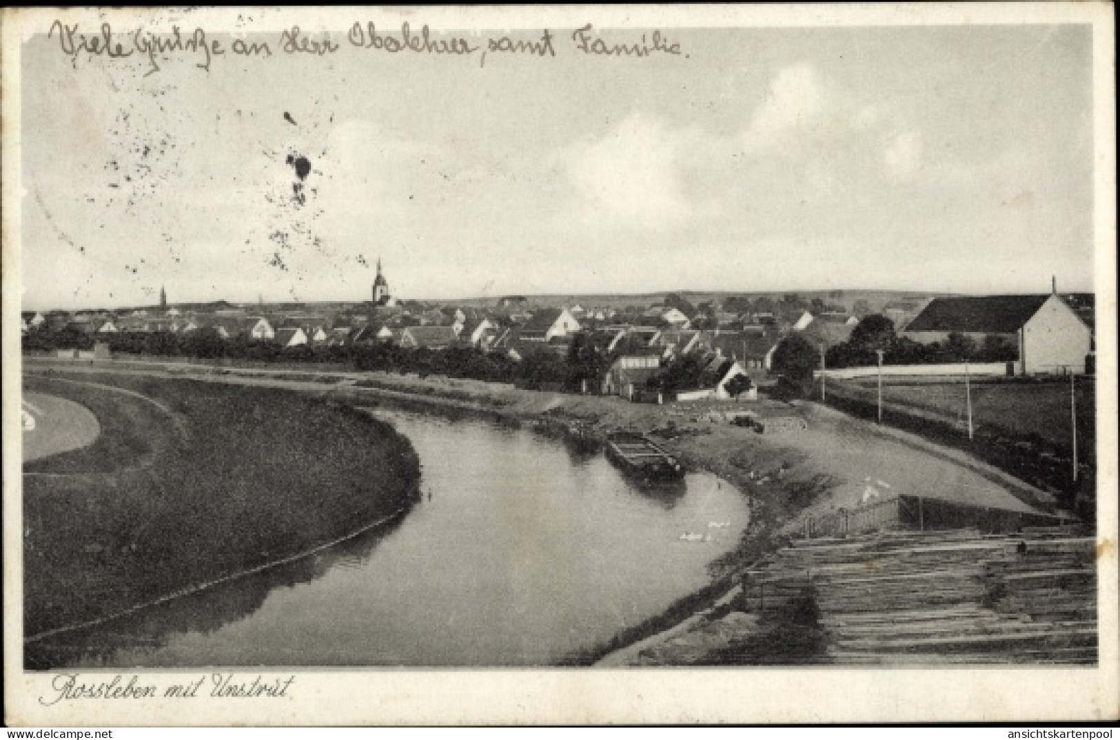 CPA Roßleben an der Unstrut Kyffhäuserkreis, Ortsansicht