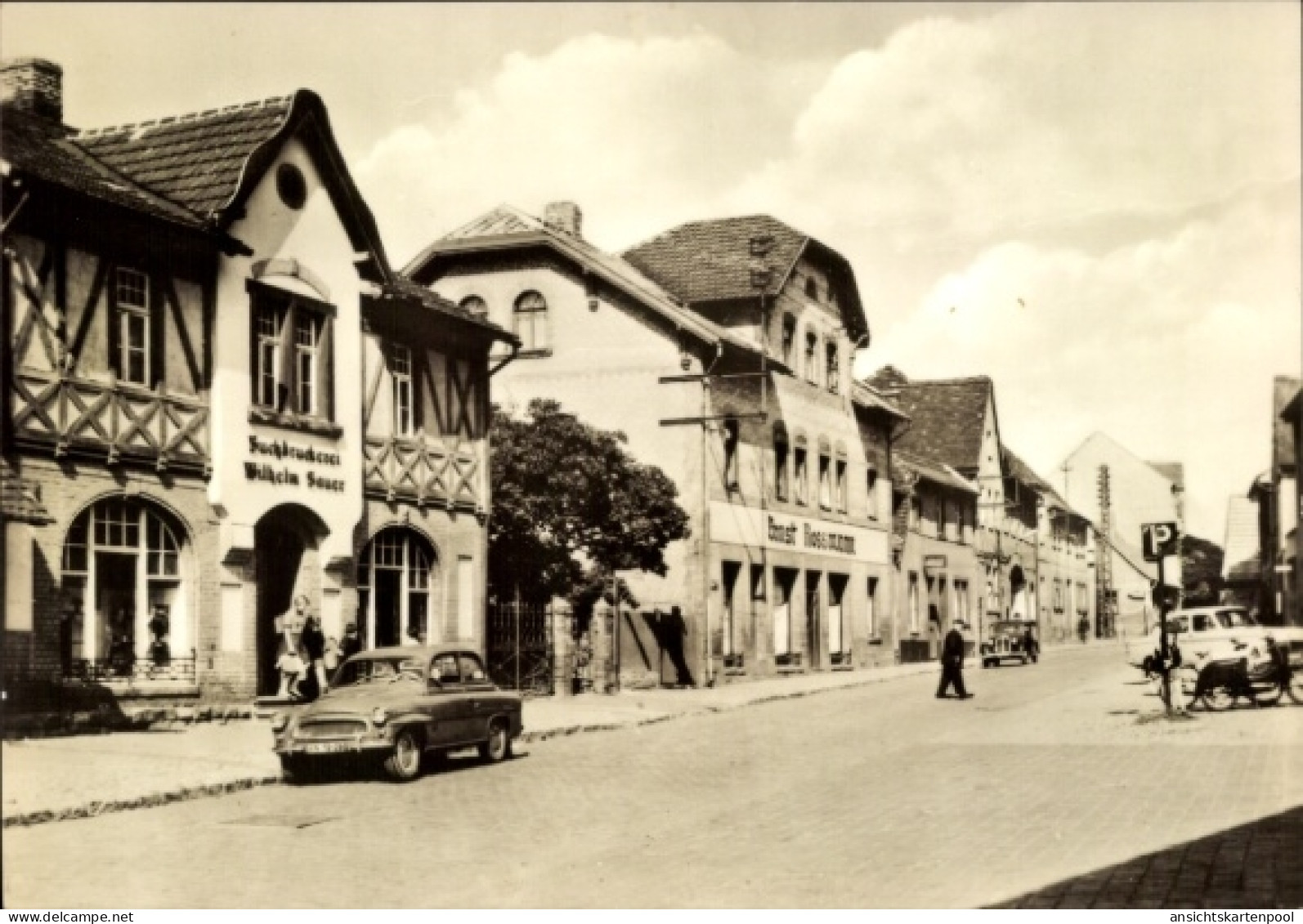 CPA Roßleben im Kyffhäuserkreis, Ernst Thälmann Straße, Buchdruckerei