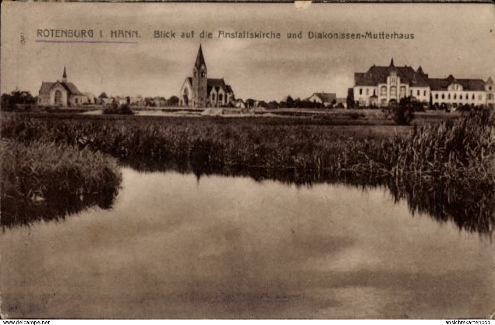 CPA Rotenburg in Hannover Rotenburg an der Wümme, Anstaltskirche und Diakonissen-Mutterhaus