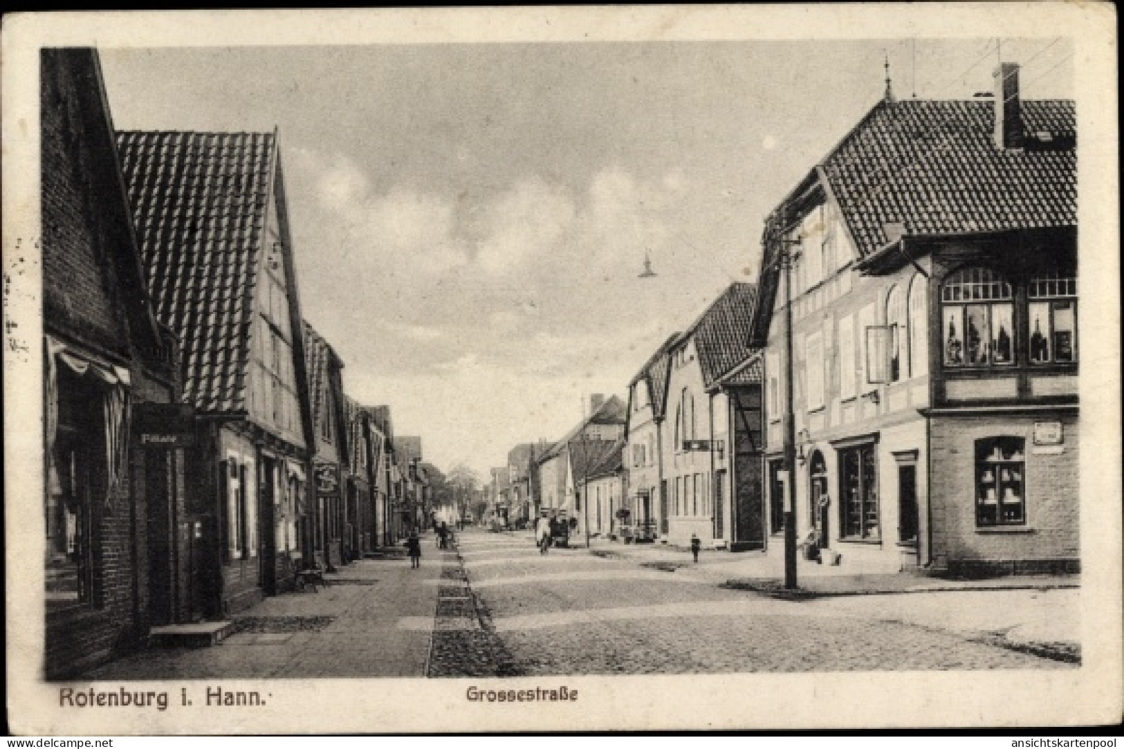 CPA Rotenburg in Hannover Rotenburg an der Wümme, Große Straße, Geschäfte