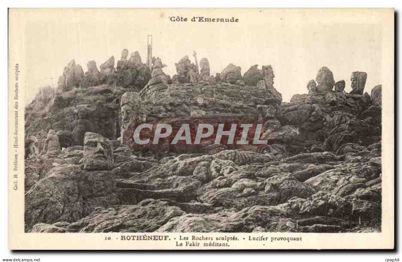 CPA Rotheneuf Les Rochers Sculptes