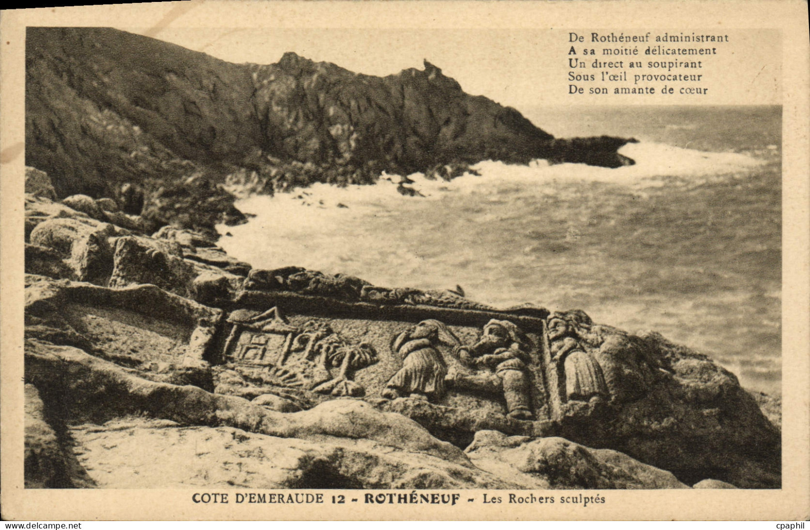 CPA Rotheneuf Les Rochers sculptes