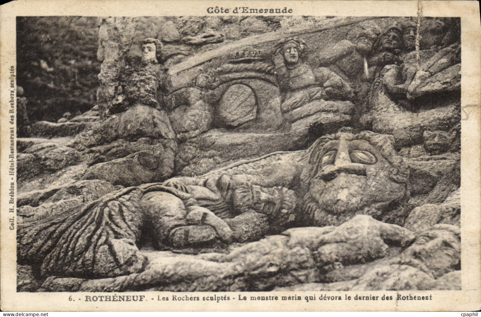 CPA Rotheneuf Les Rochers Sculptes Le Mostre Marin