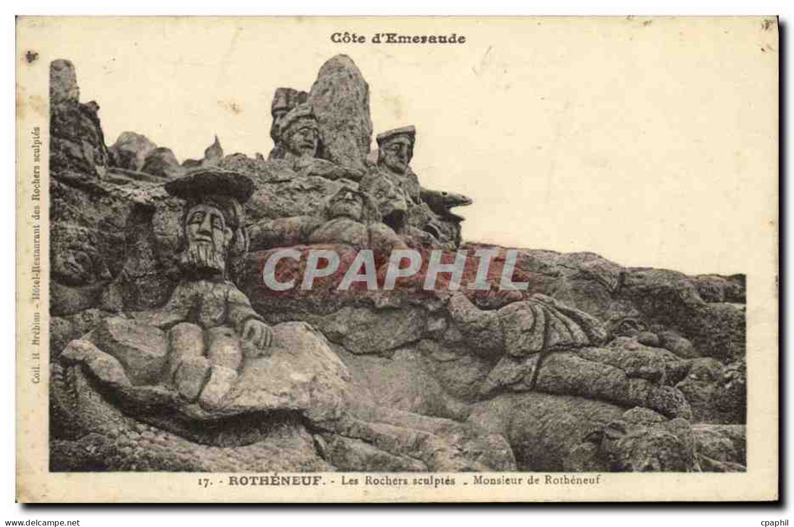 CPA Rotheneuf Les Rochers Sculptes Monsieur de Rotheneuf