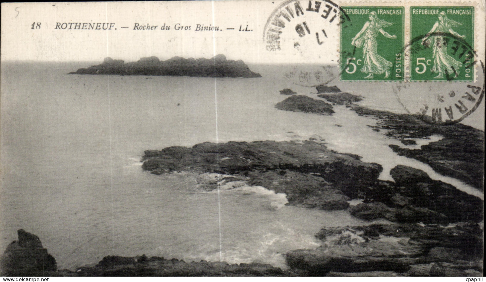 CPA Rotheneuf Rocher du Gros Binicu