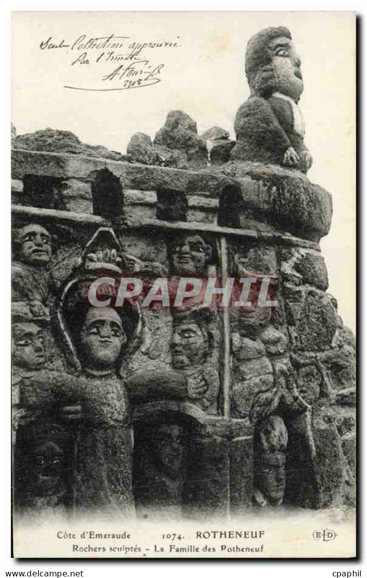 CPA Rotheneuf Rochhers Sculptes La Famille des Rotheneuf