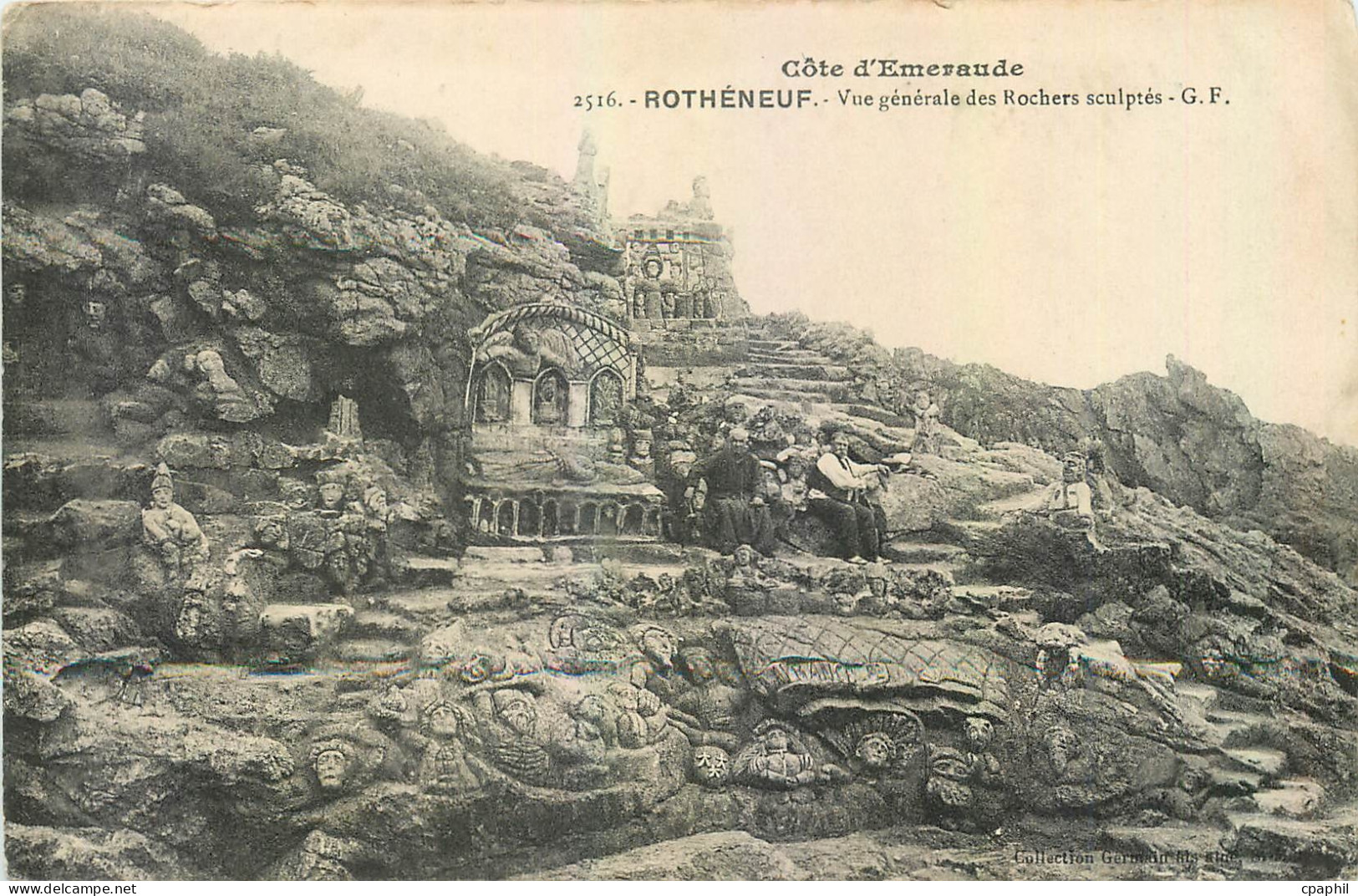 CPA Rotheneuf Vue generale des Rochers sculptes