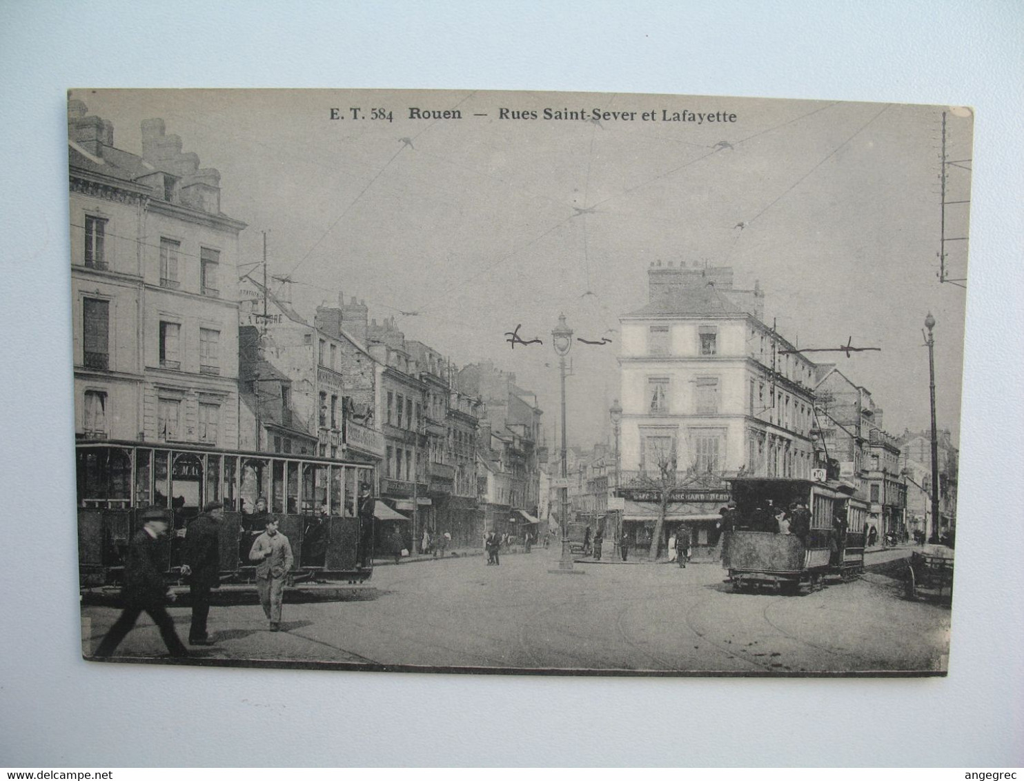 CPA  Rouen  Rues Saint-Sever et Lafayette