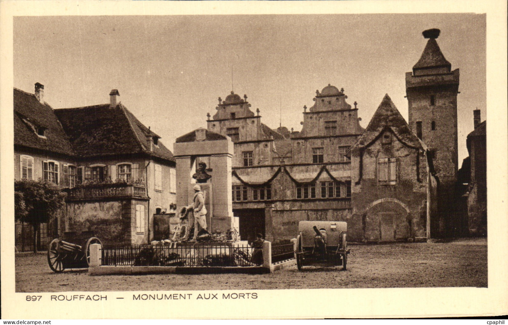 CPA Rouffach Monument Aux Morts militaria