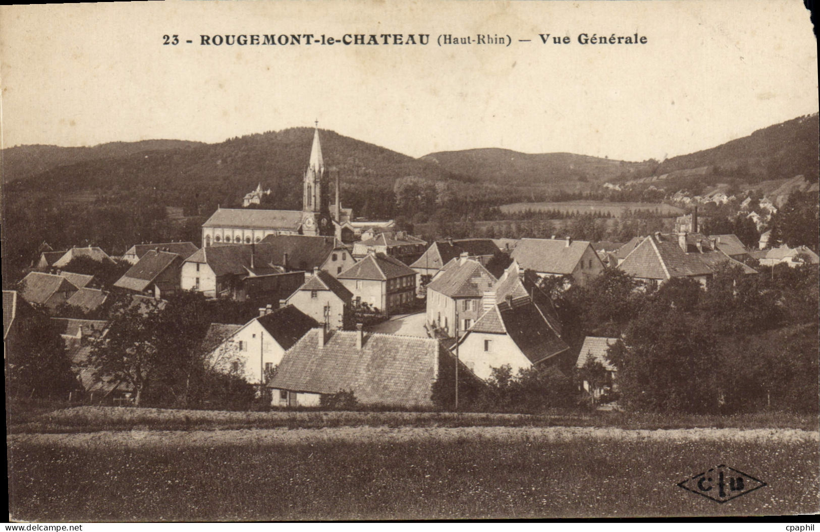CPA Rougemont le chateau Haut Rhin vue generale