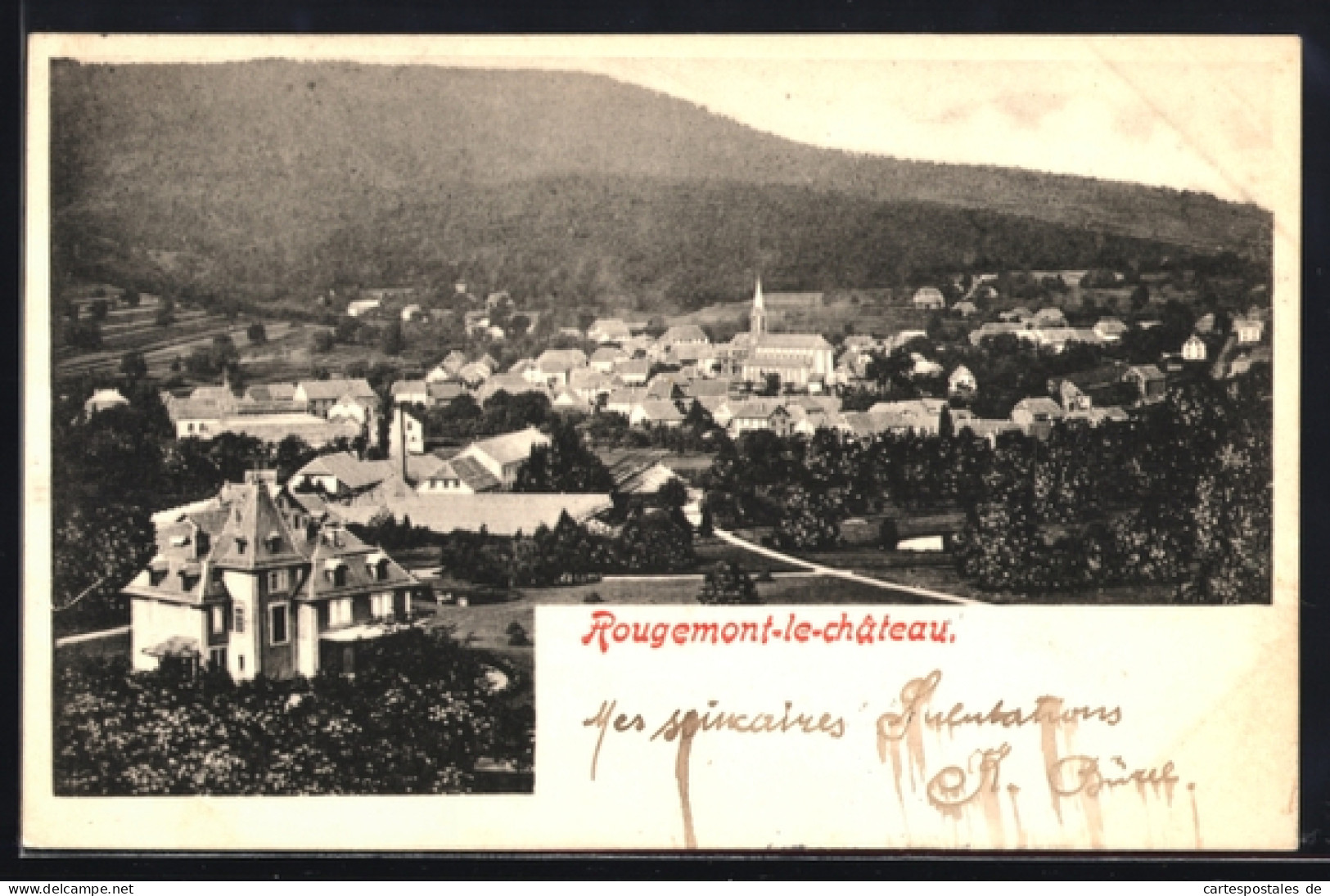 CPA Rougemont-le-Château, vue générale