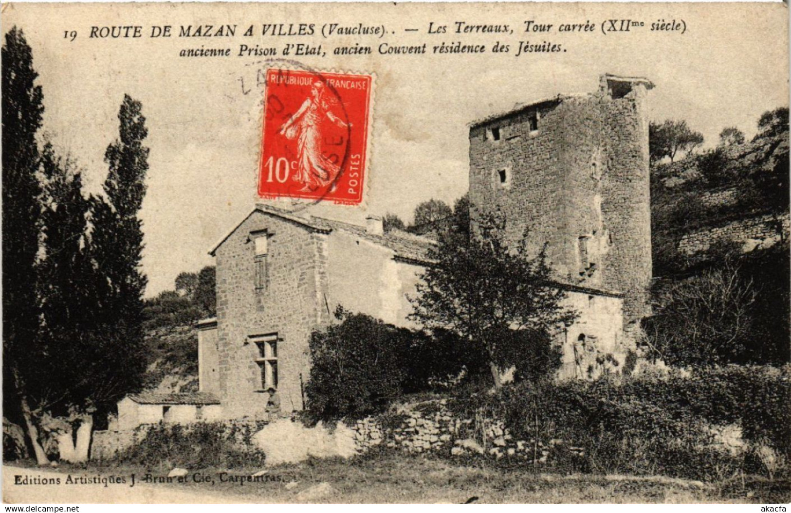 CPA Route de Mazan a Villes (477337)