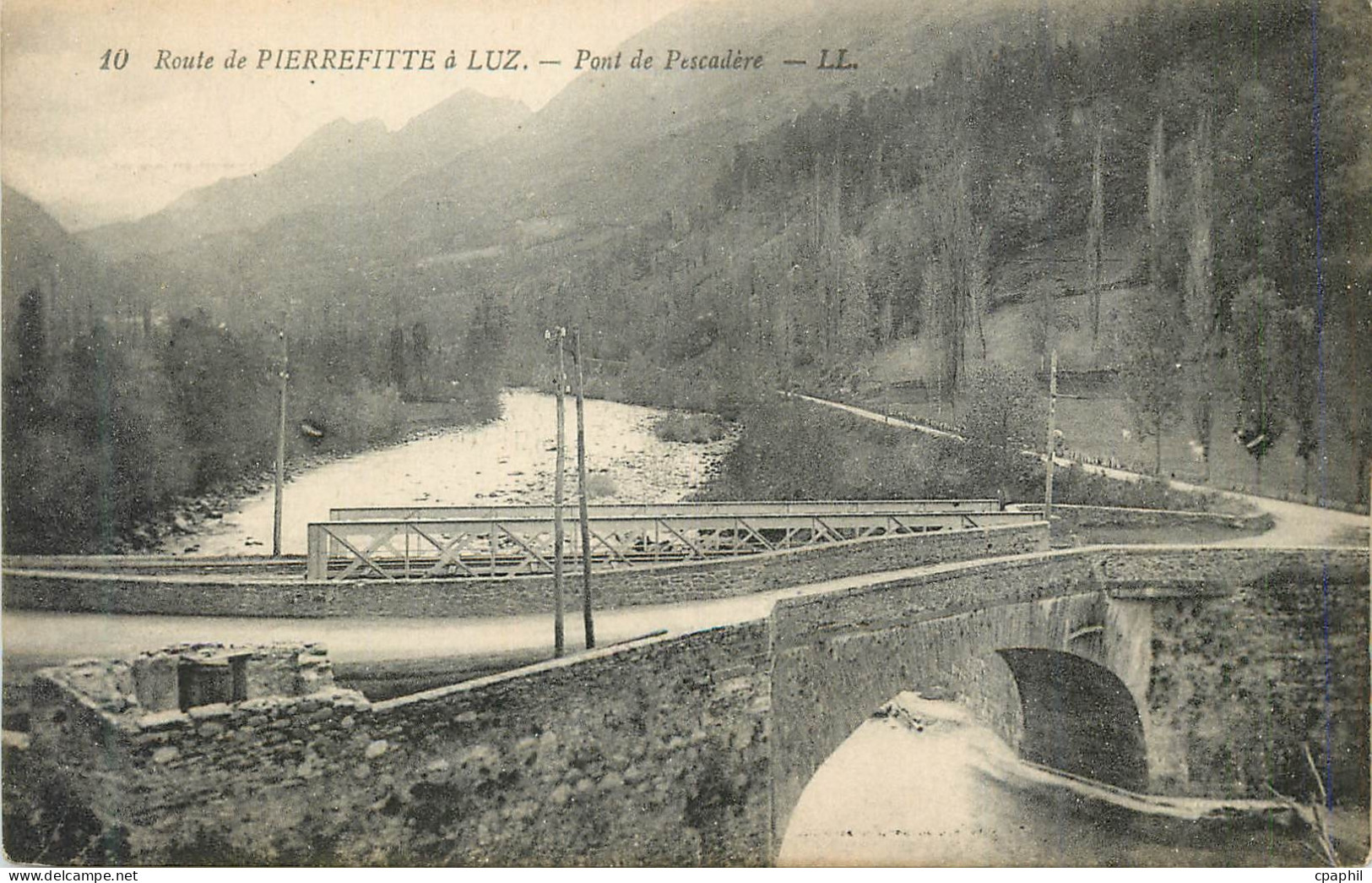 CPA Route de Pierrefitte a Luz pont de Pescadere