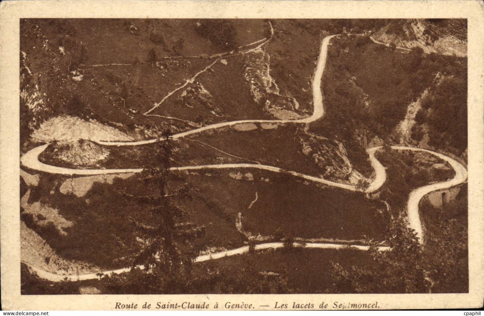 CPA Route de Saint Claude a Geneve Les lacets de Septmoncel