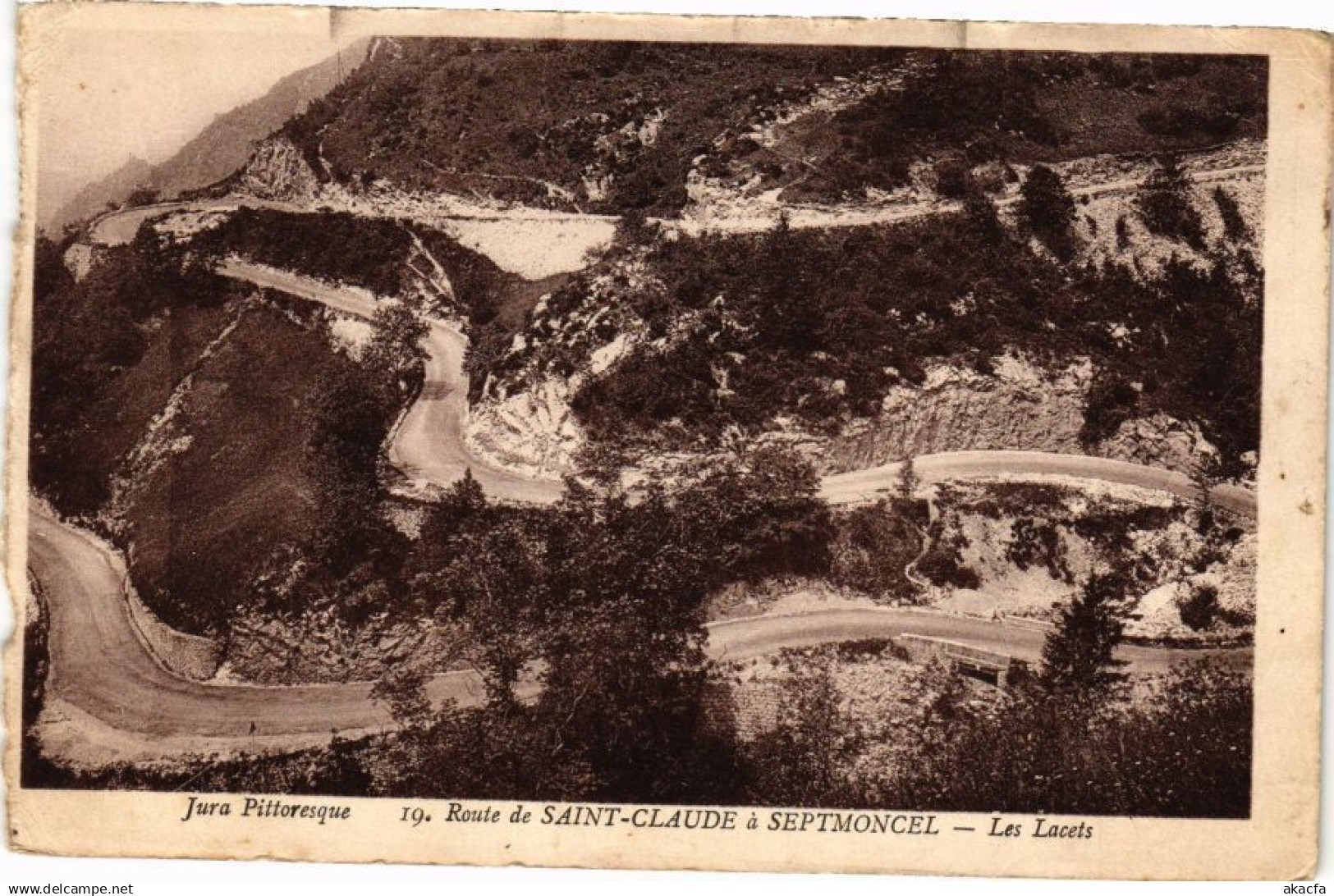 CPA Route de St-CLAUDE a SEPTMONCEL-Les Lacets (263850)