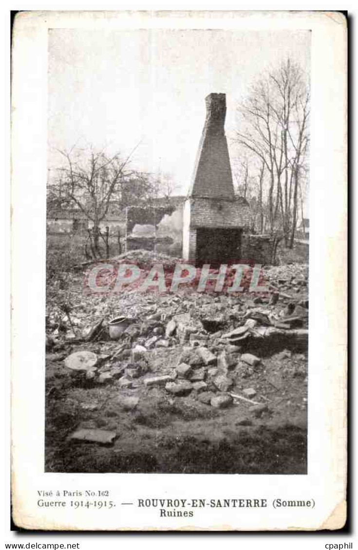 CPA Rouvroy En Santerre (Somme) Ruines