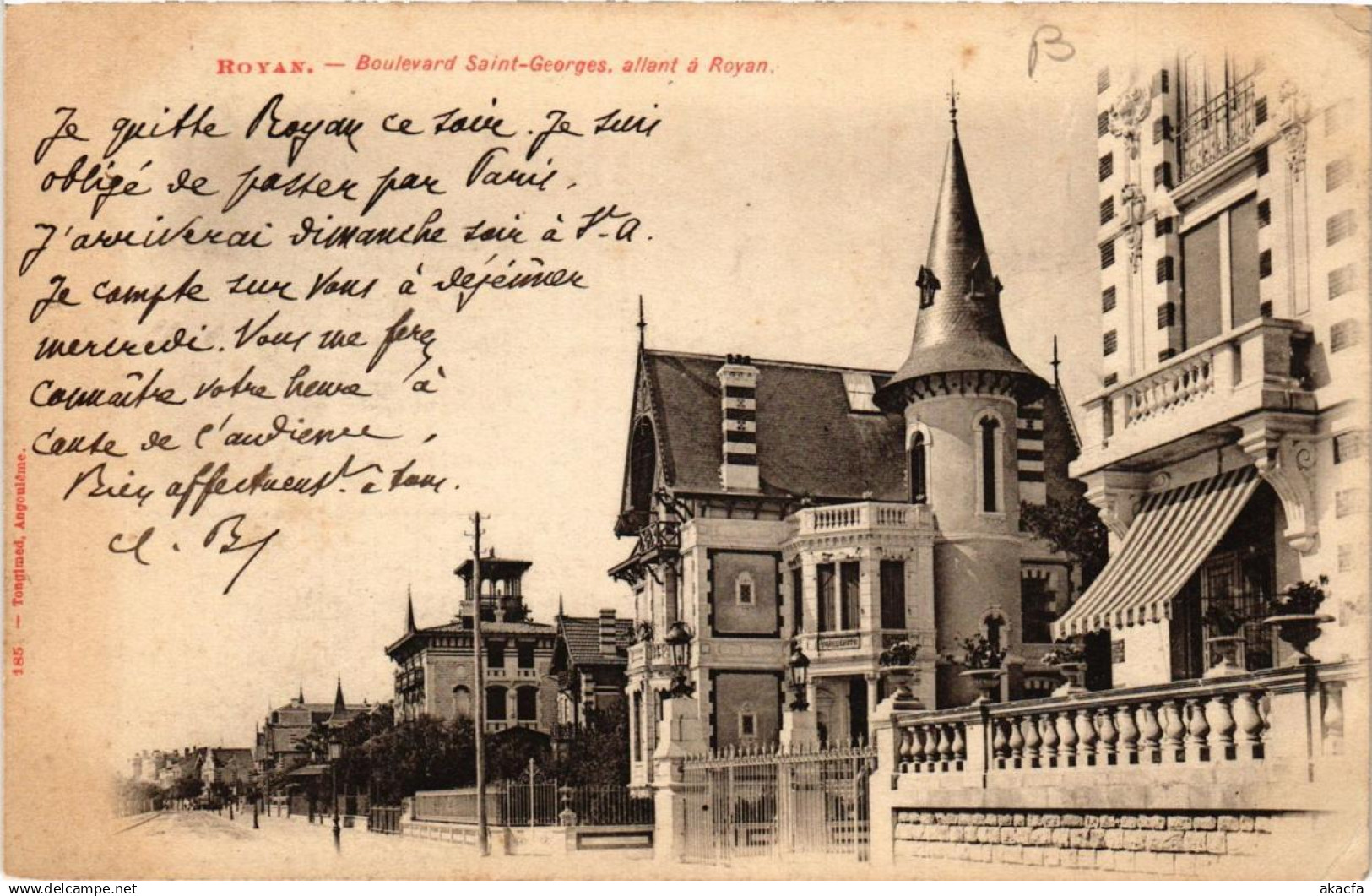 CPA ROYAN Boulevard St-GEORGES allant a ROYAN (667013)