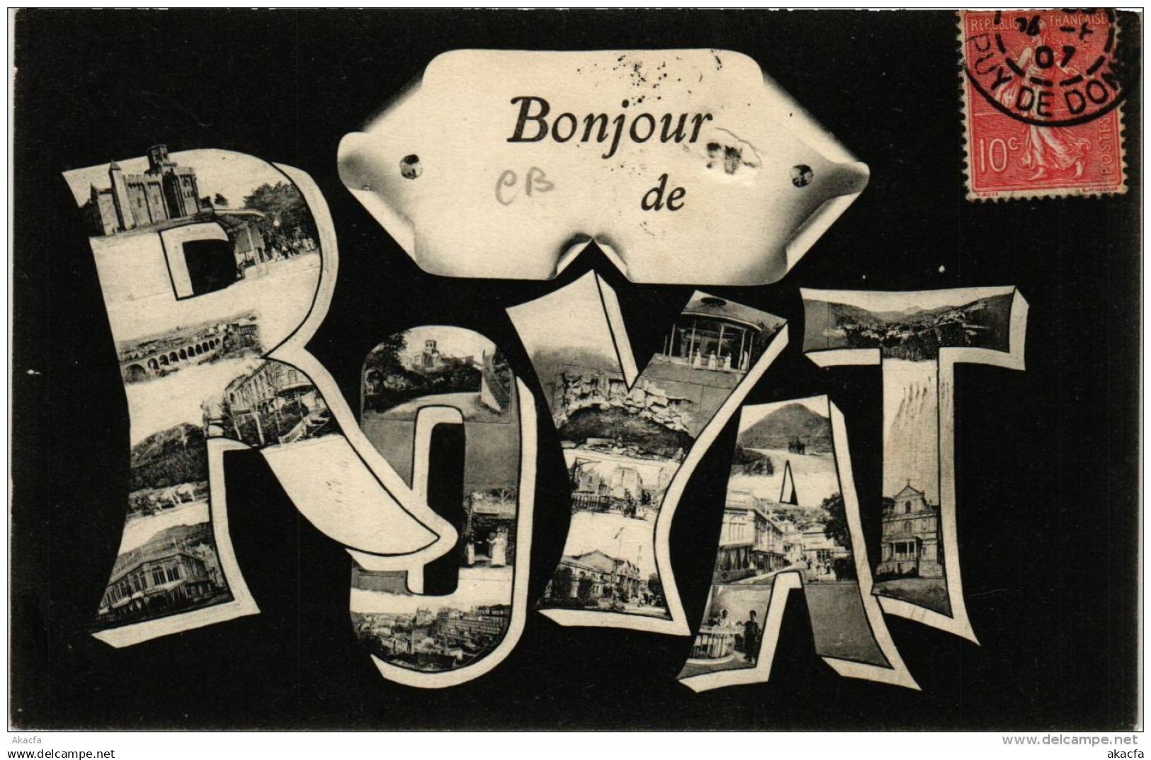 CPA ROYAT Bonjour de ROYAT (721419)