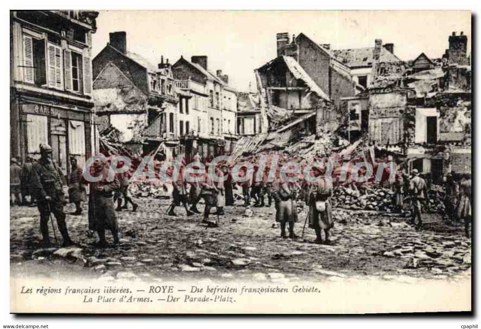 CPA Roye La Place d'Armes