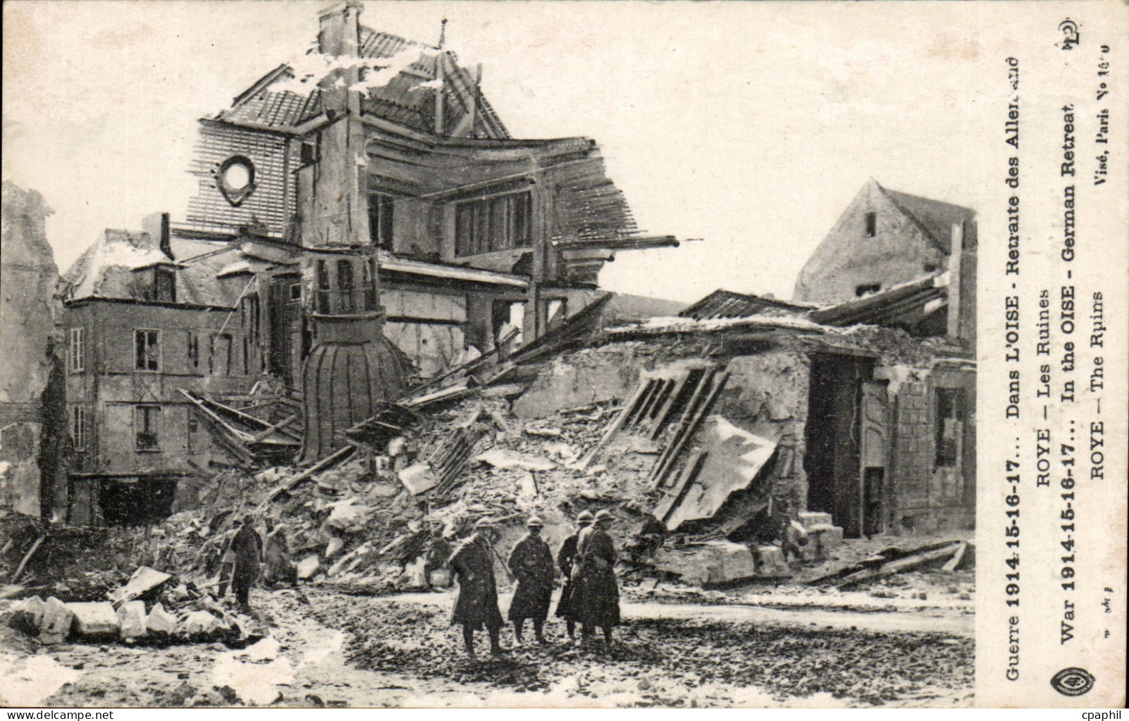 CPA Roye Les ruines