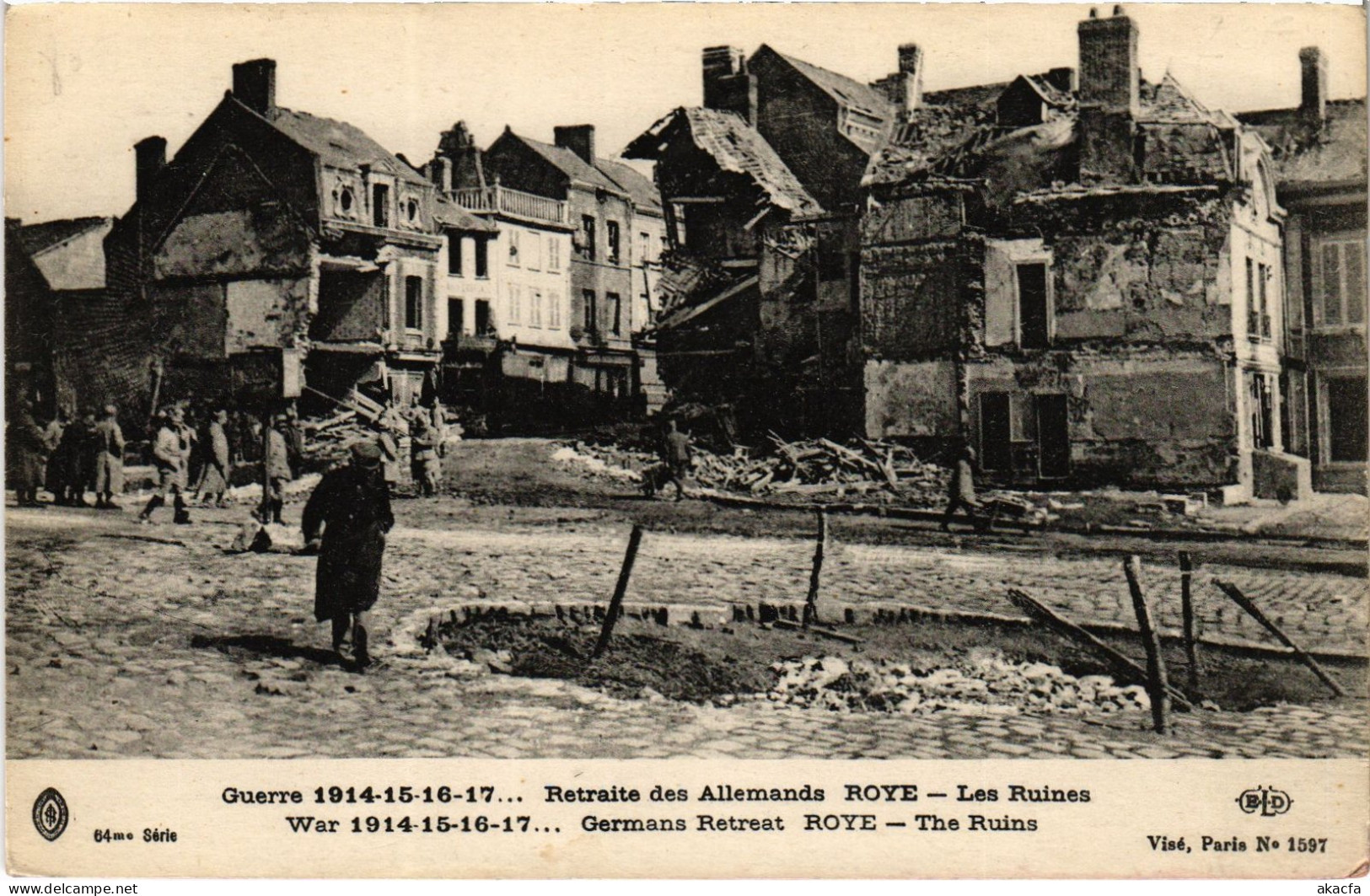 CPA Roye les ruines (1497891)