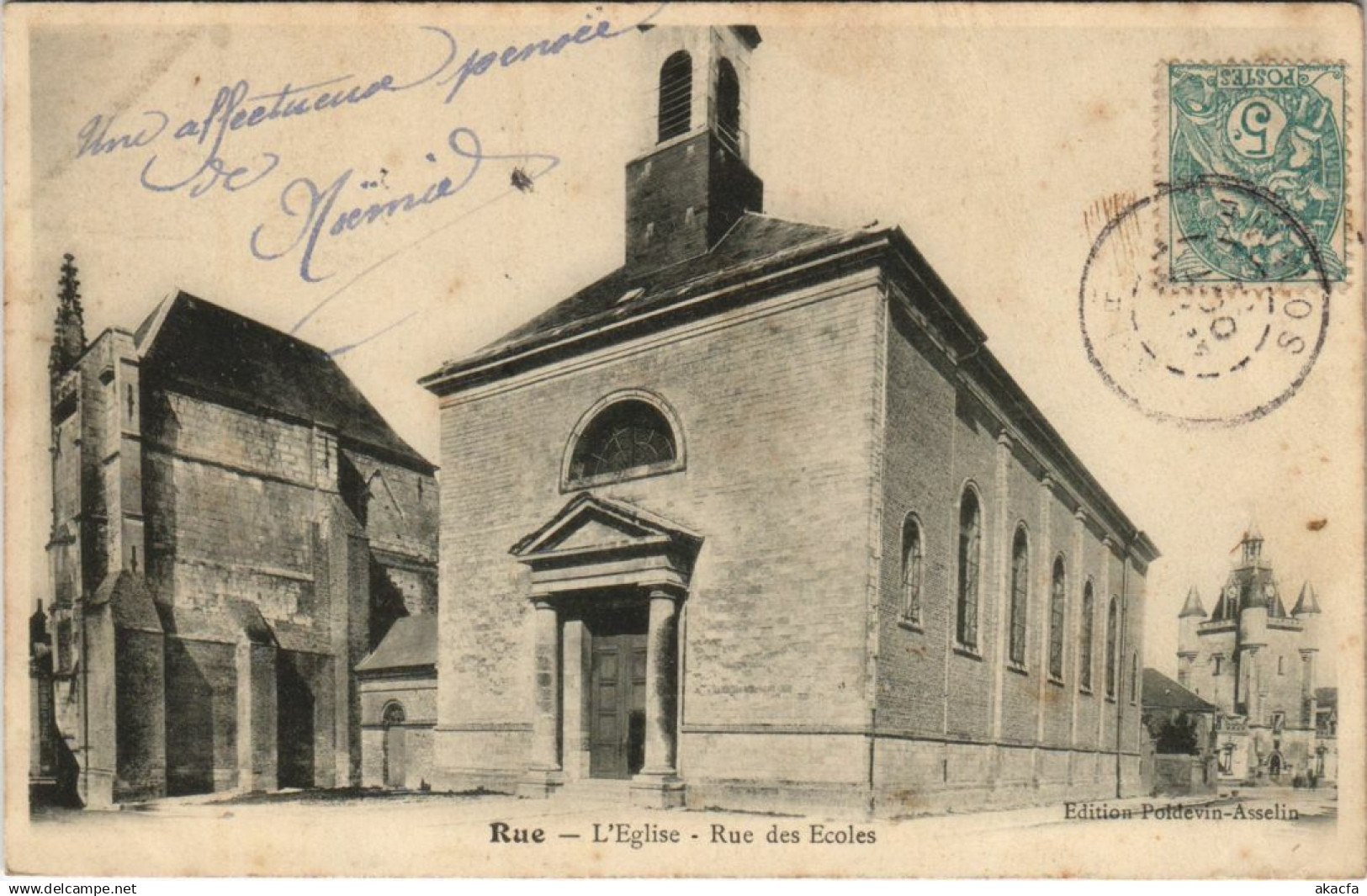 CPA RUE Église Rue des Ecoles (19321)