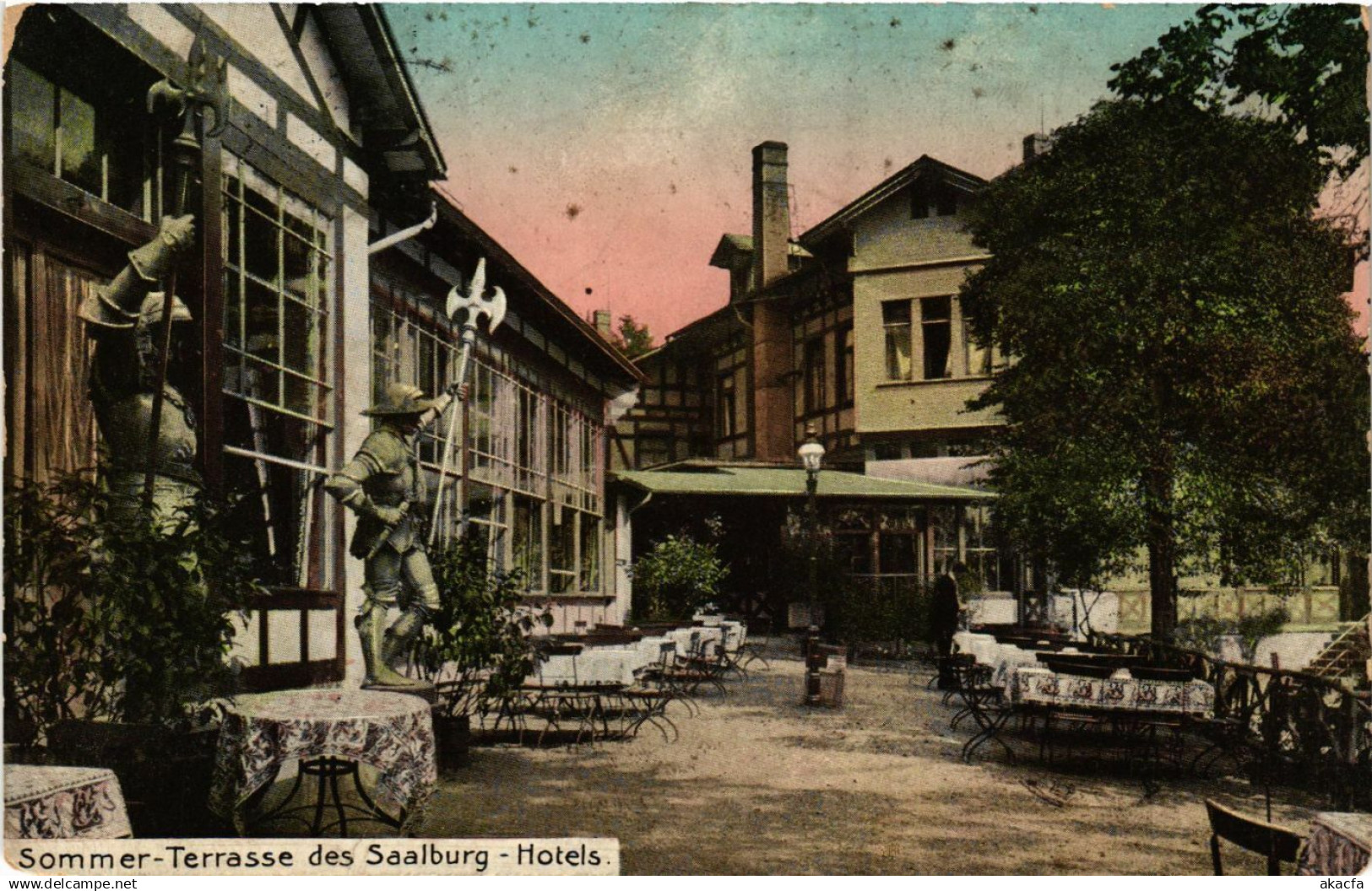 CPA Saalburg Terrasse des Saalburg, Hotels GERMANY (931447)
