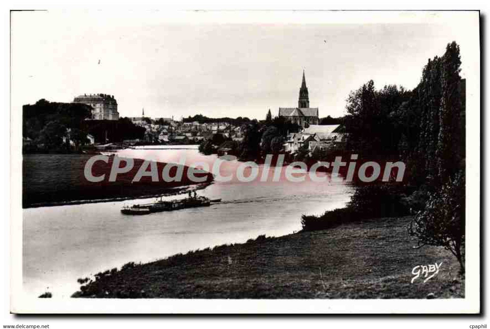 CPA Sable sur Sarthe Sarthe Vue d'ensemble et la Sarthe