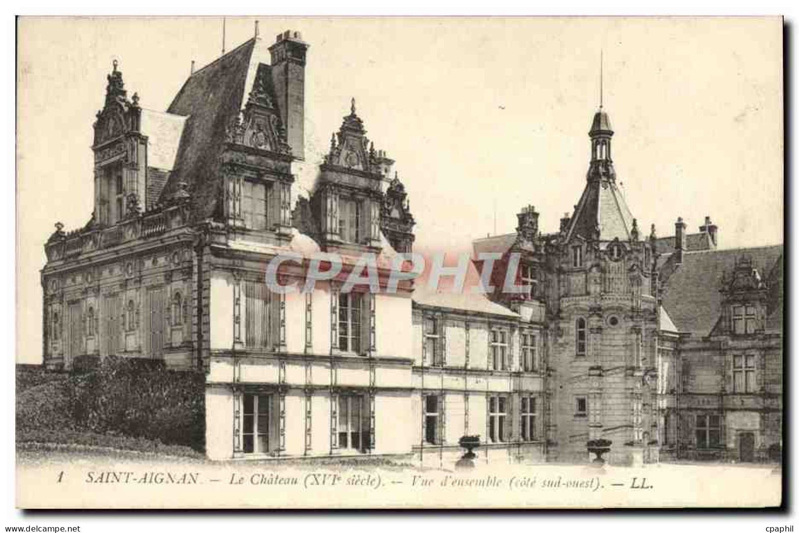 CPA Saint Aignan Le Chateau Vue d'eusemble