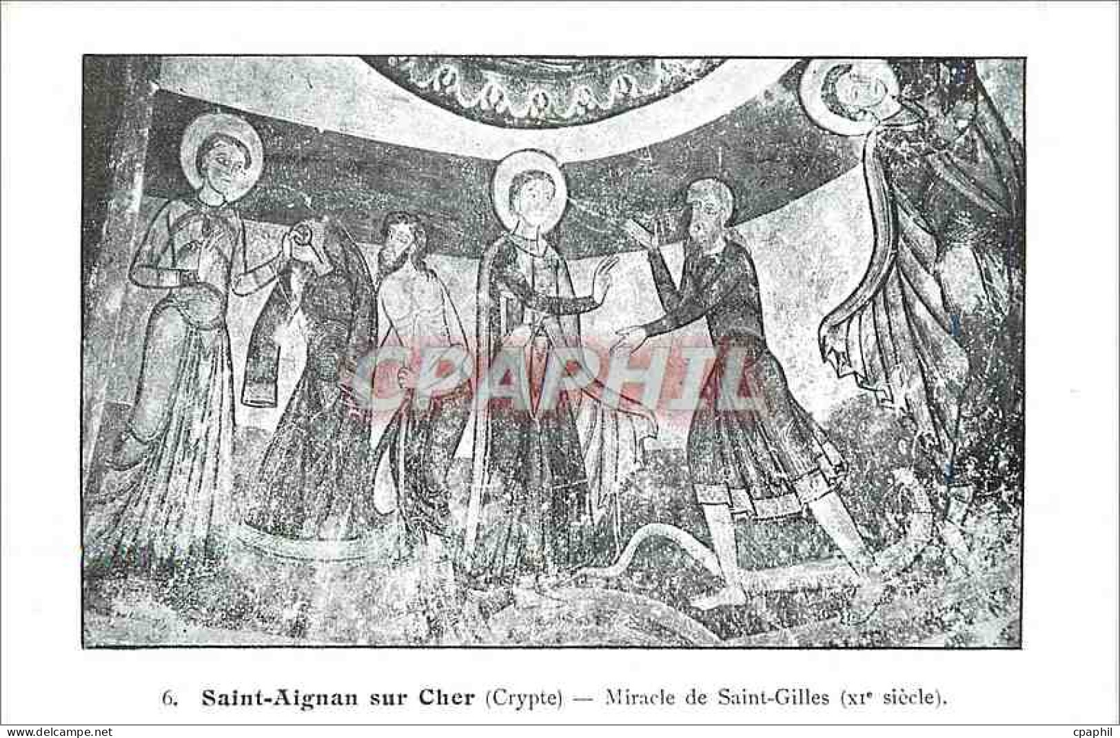 CPA Saint Aignan sur Cher Crypte Miracle de Saint Gilles
