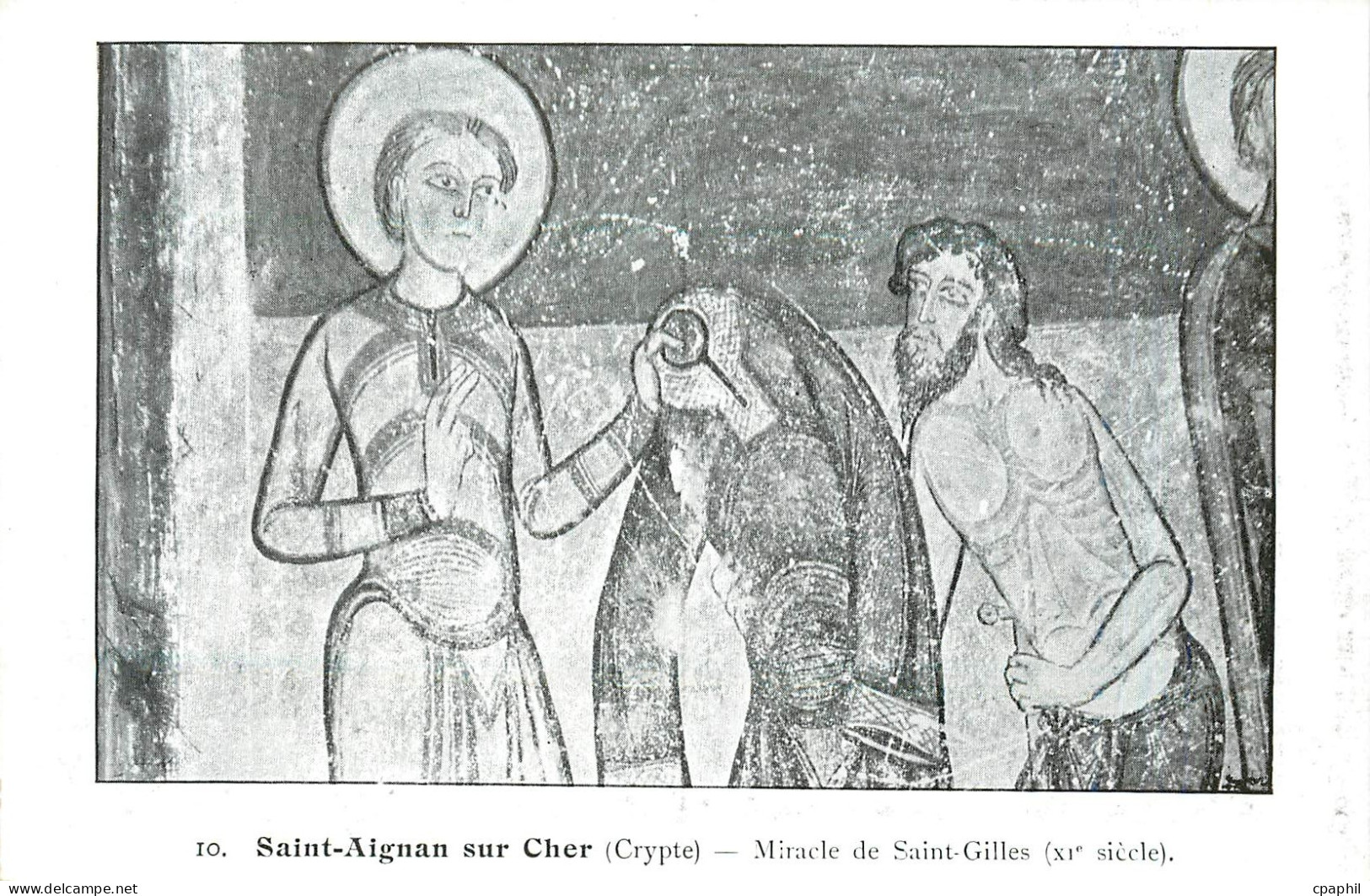 CPA Saint Aignan sur Cher Crypte Miracle de Saint Gilles