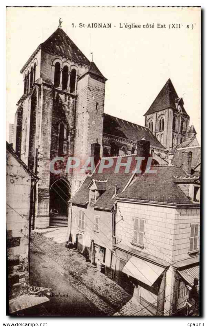 CPA Saint Aignan sur Cher L'eglise Cote Est