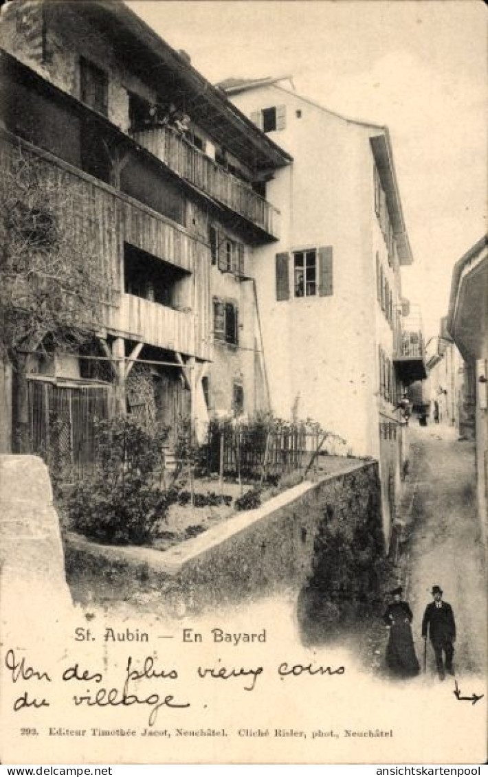 CPA Saint Aubin Sauges Kanton Neuenburg, En Bayard