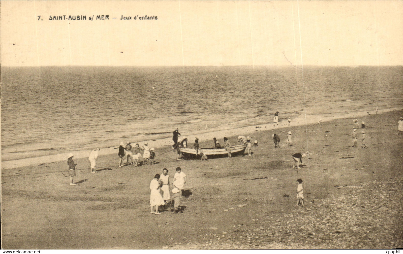 CPA Saint Aubin Sur Mer Jeux d'enfants