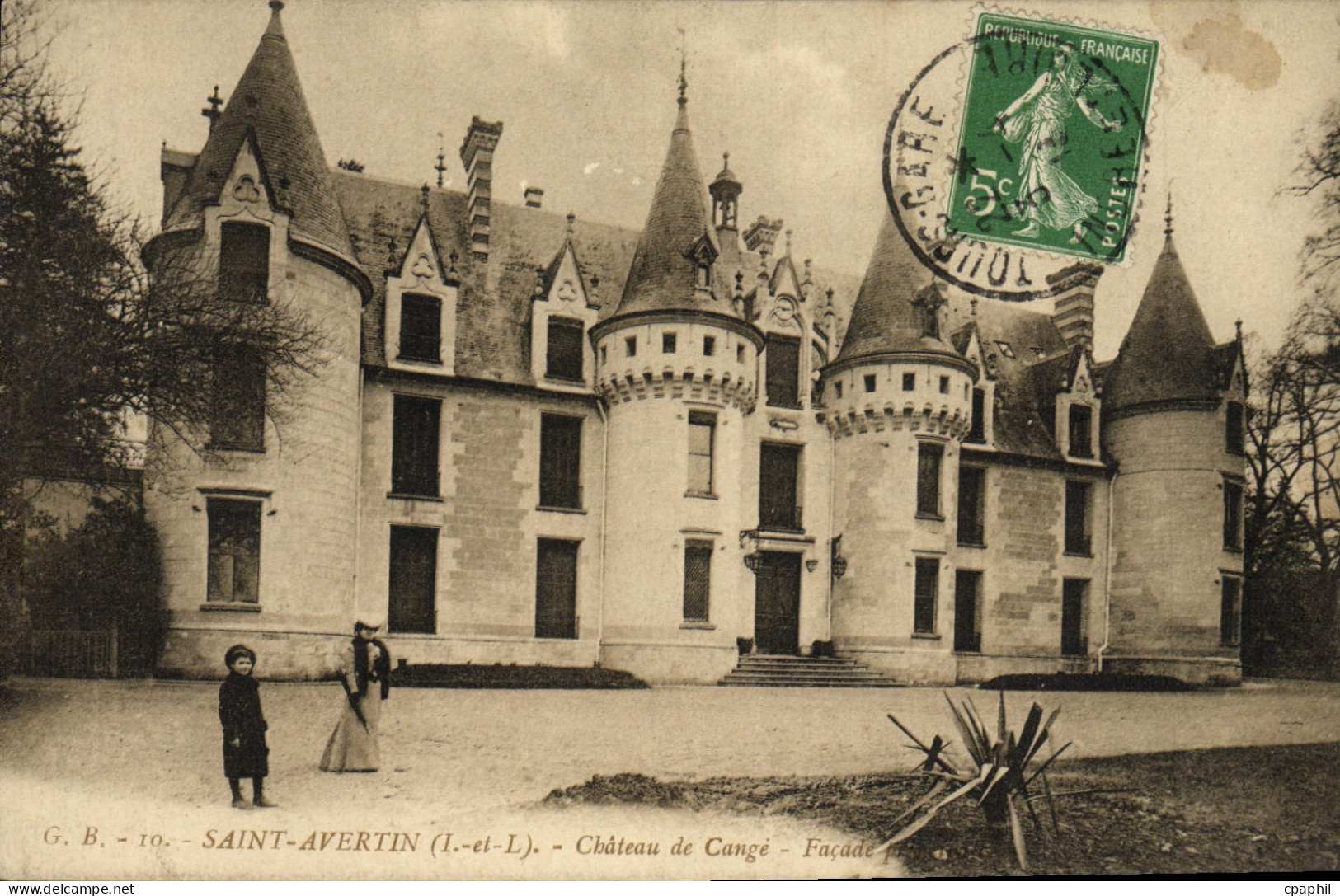 CPA Saint Avertin Chateau de Cange Facade principale