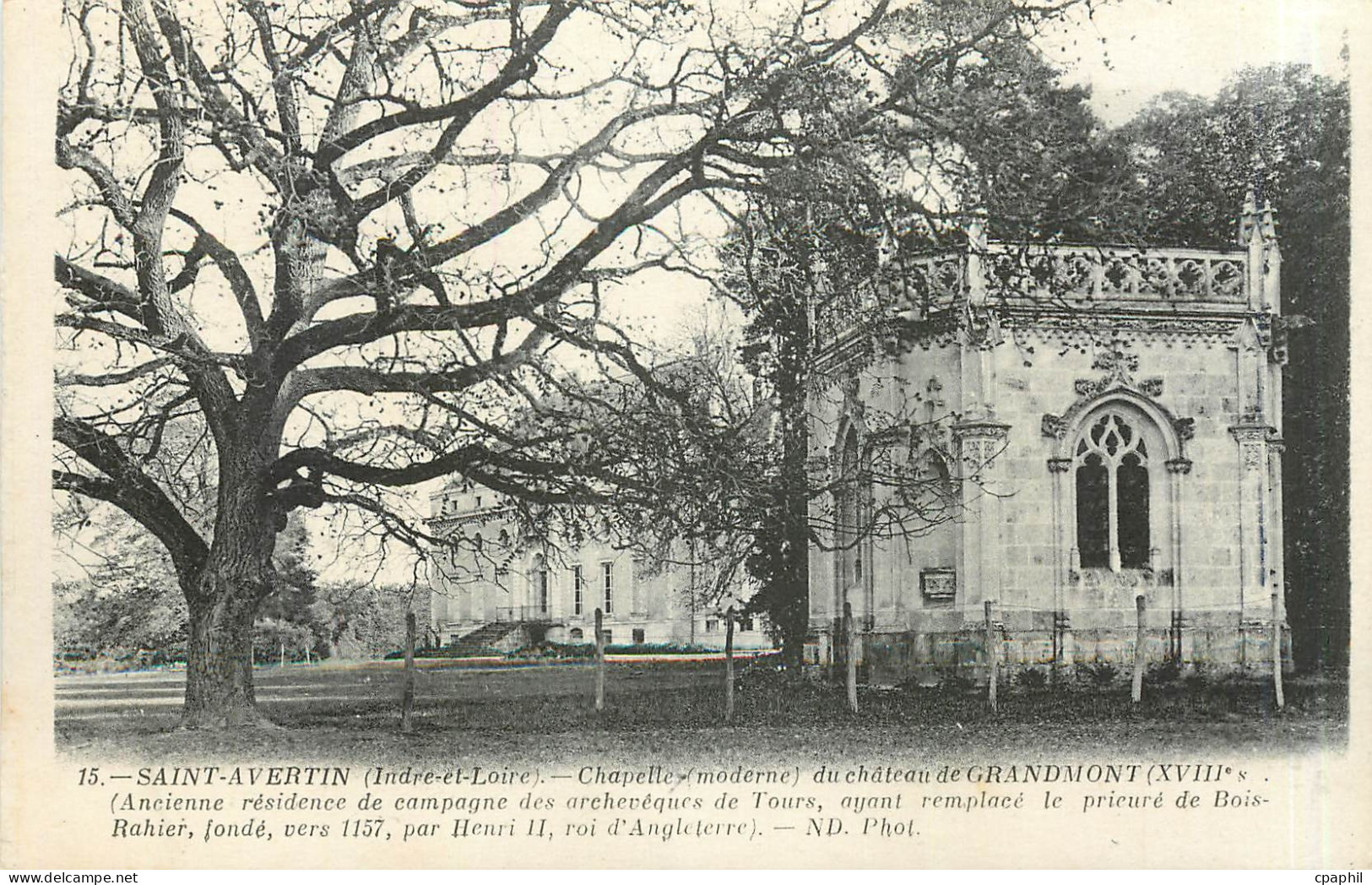 CPA Saint Avertin Indre et Loire Chapelle moderne du chateau de Grandmont