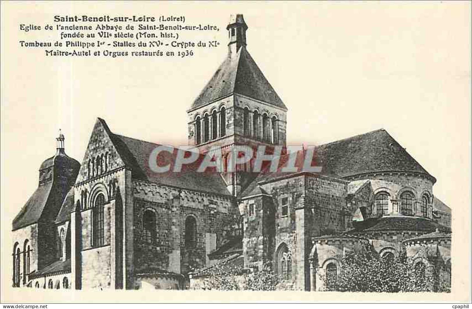 CPA Saint Benoit sur Loire Loiret Eglise de l'Ancienne Abbaye de Saint Benoit sur Loire