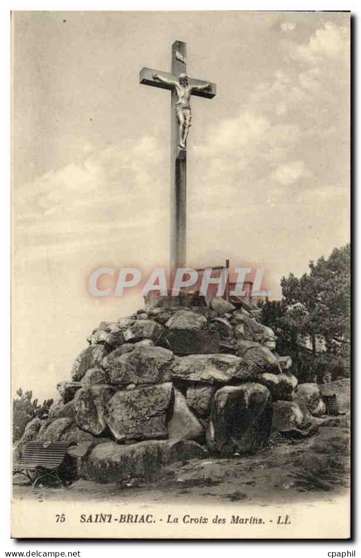 CPA Saint Briac La Croix Des Marins Christ