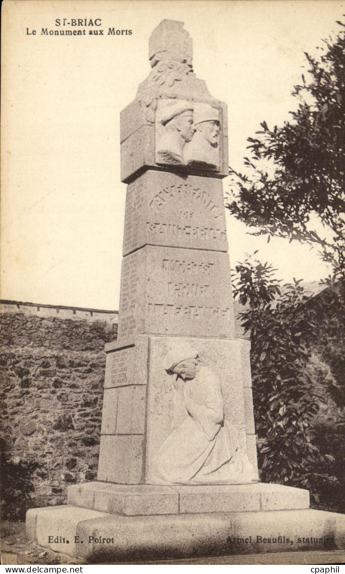 CPA Saint Briac Le Monument Aux Morts Militaria