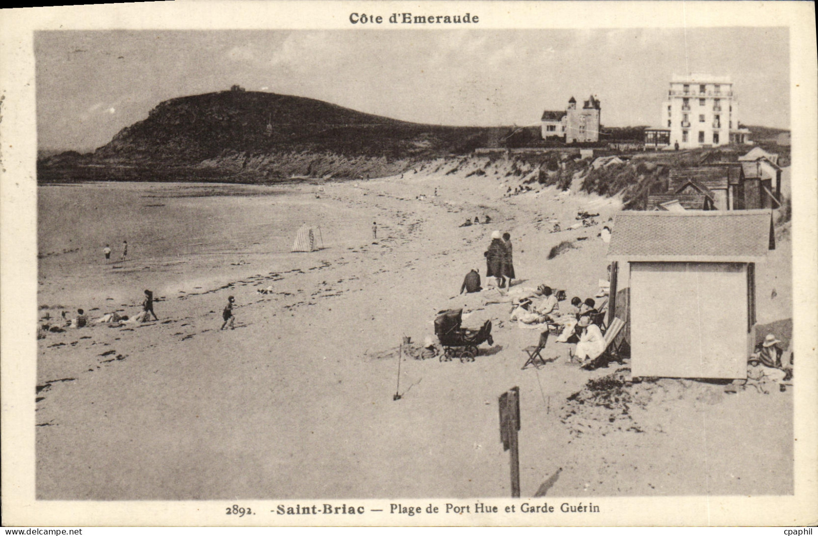 CPA Saint Briac Plage de Port Hue et Garde Guerin