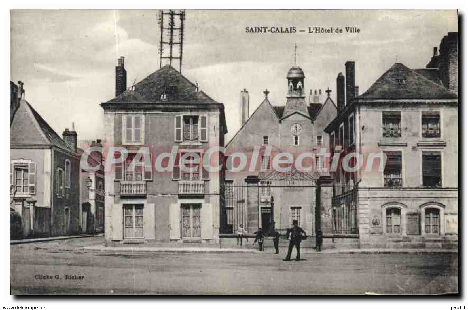 CPA Saint Calais L'Hotel De Ville
