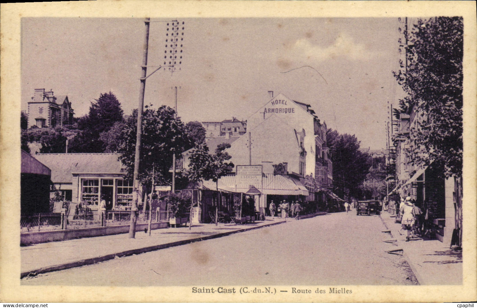 CPA Saint Cast Route Des Mielles