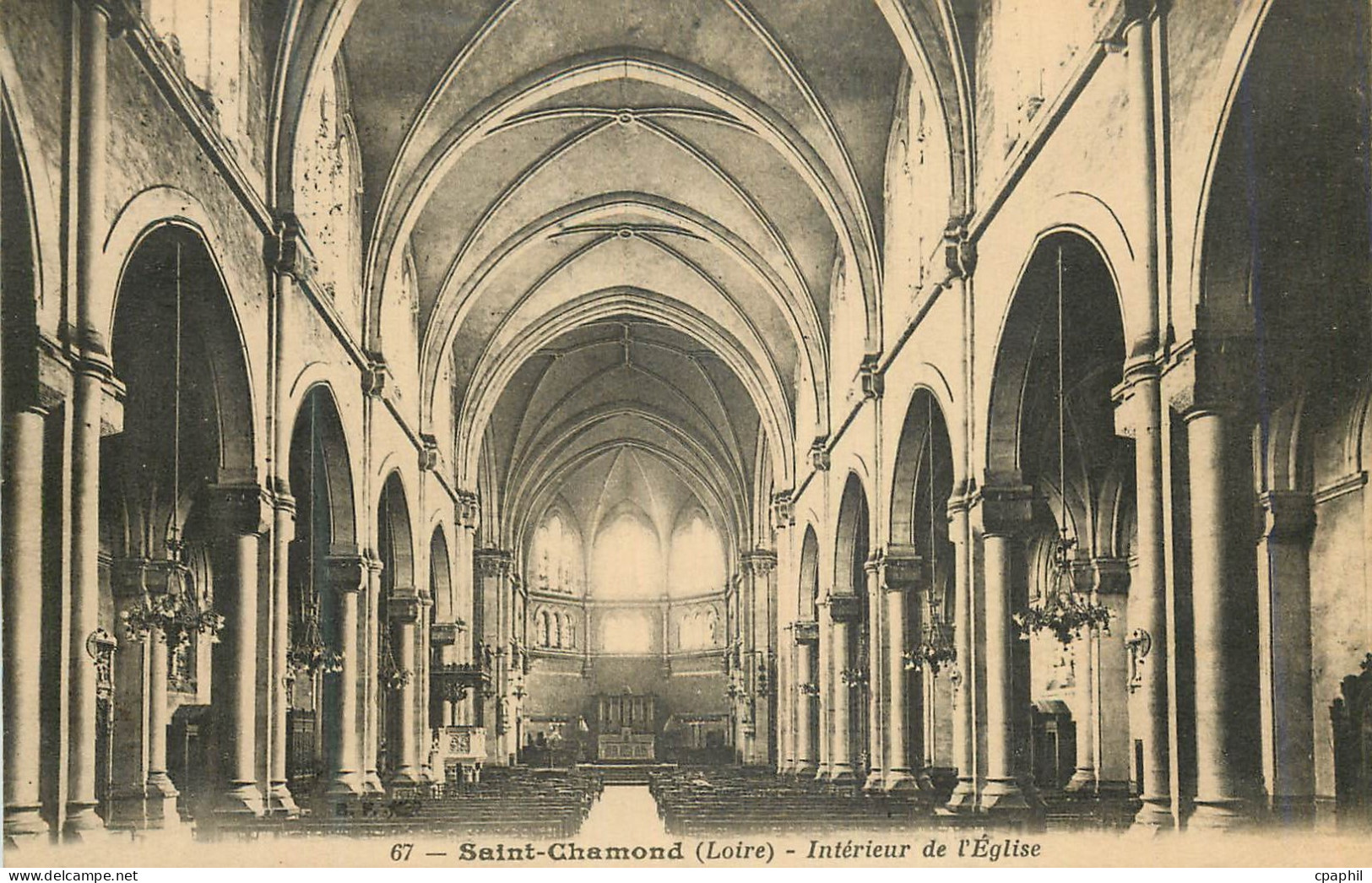 CPA Saint chamond(loire) interieur de l eglise