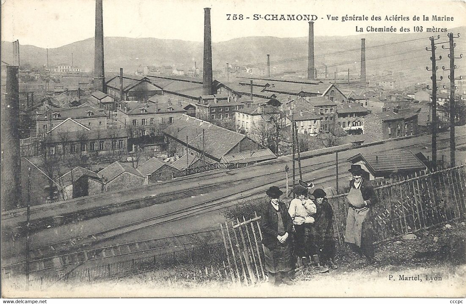 CPA Saint-Chamond vue générale des aciéries de la Marine