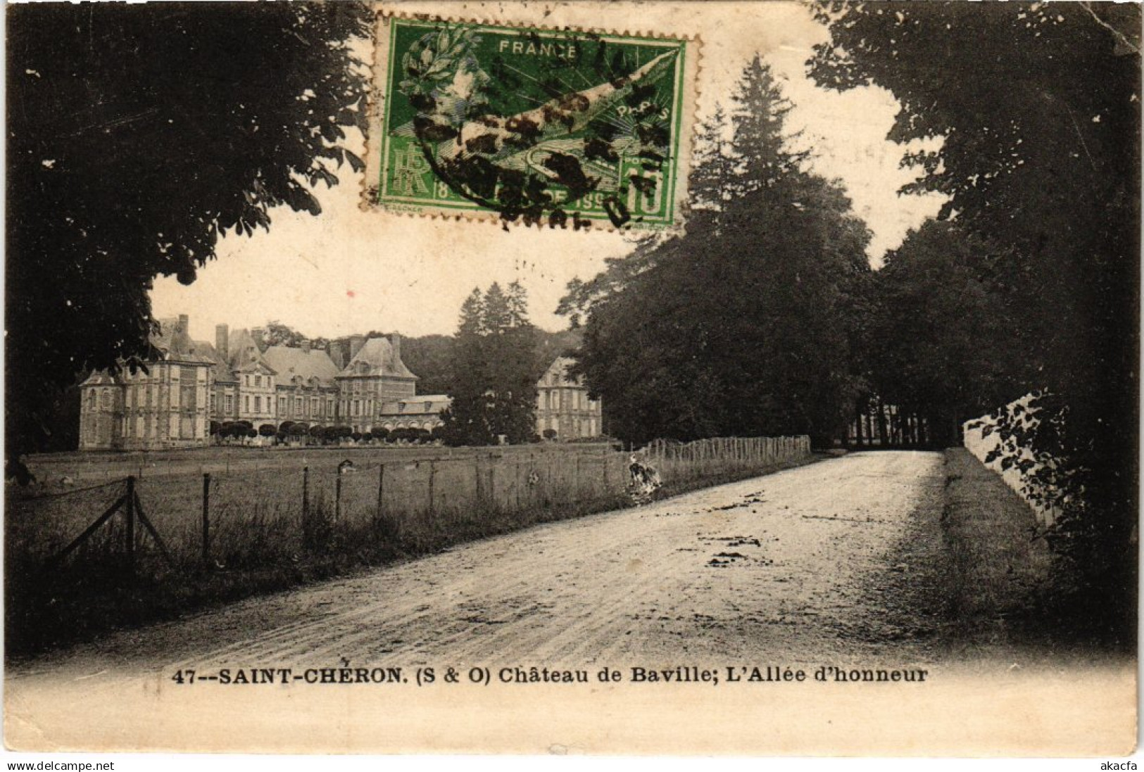 CPA SAINT-CHERON Chateau de Baville - L'Allee d'Honneur (1354544)