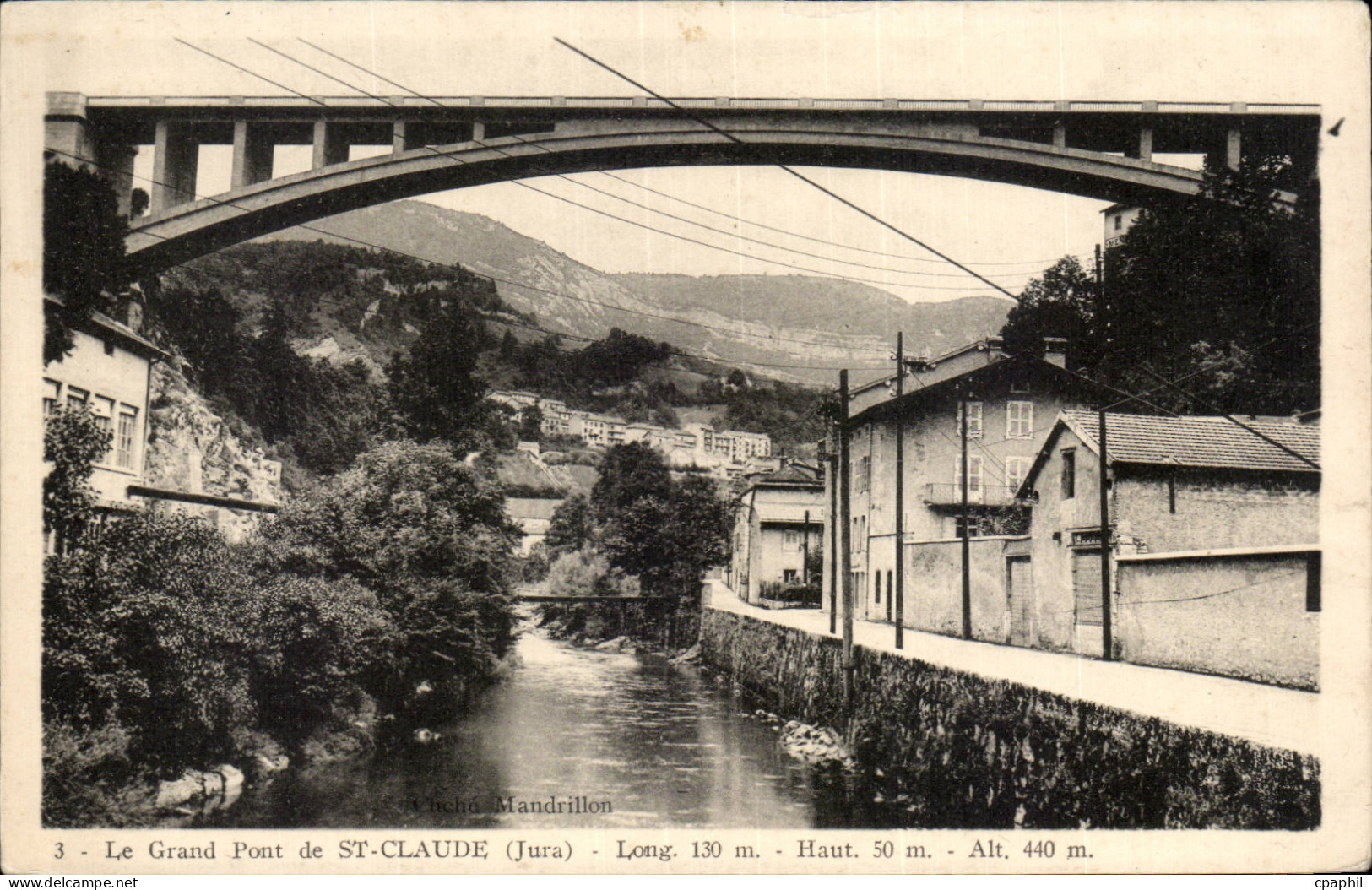 CPA Saint Claude Le grand pont
